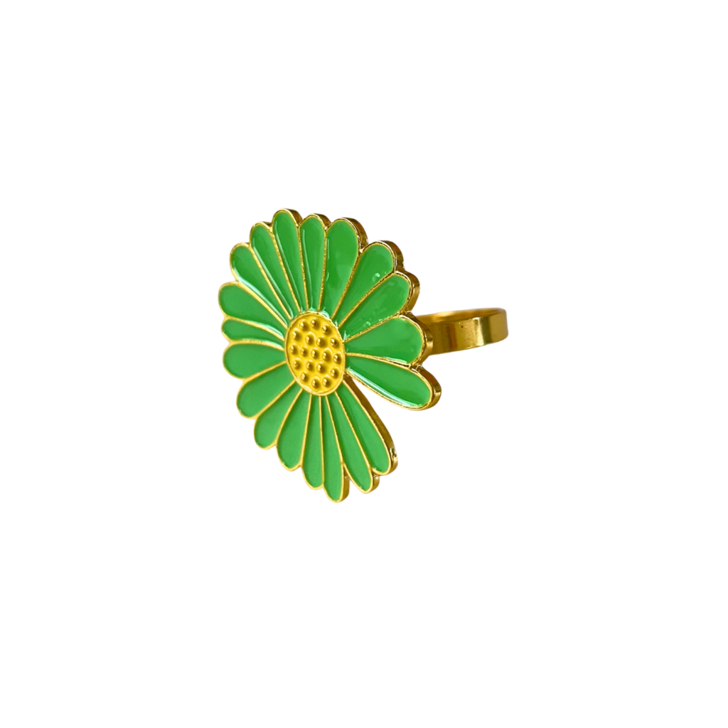 Anillo Flor Verde