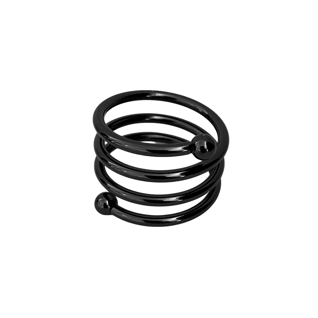 Anillo Spiral Negro