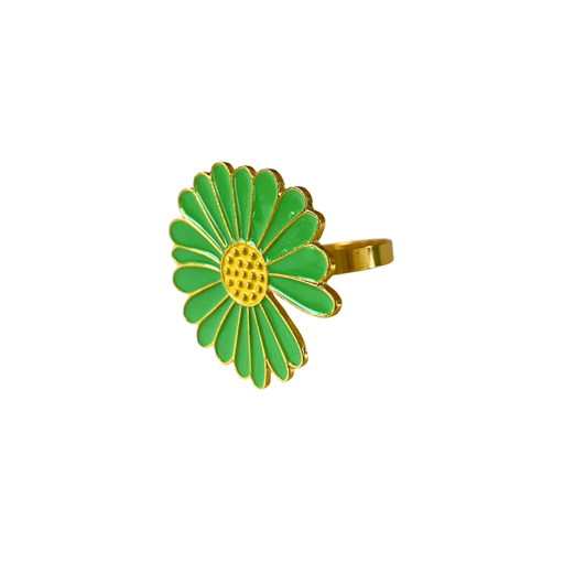 Anillo Flor Verde