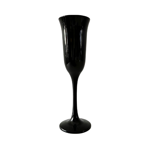 Copa Génova Flauta Negro Brilloso