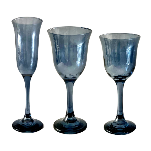Set de 3 Copas Génova Azul Marino