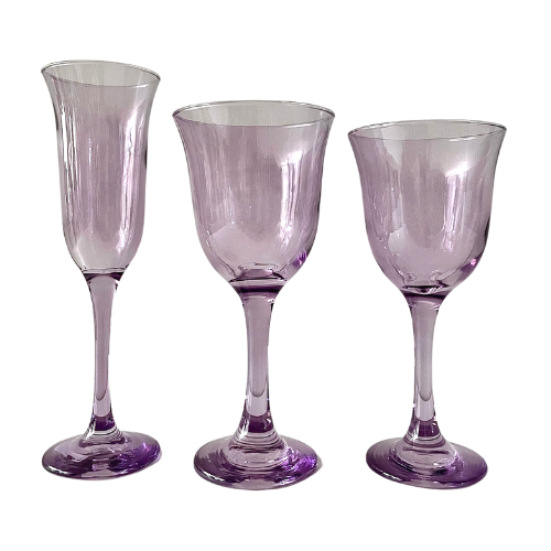 Set de 3 Copas Génova Lila
