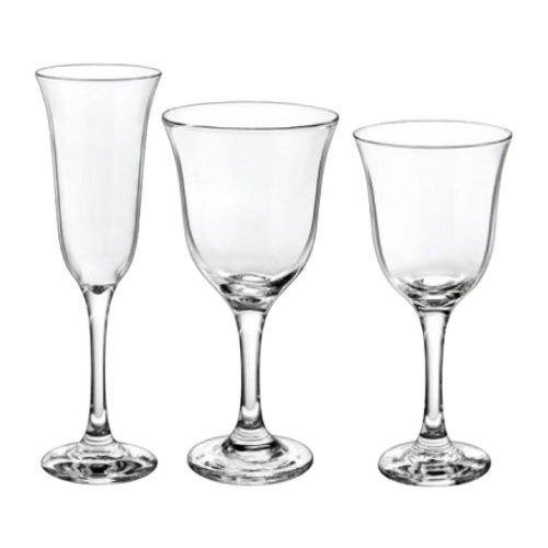 Set de 3 Copas Génova Transparente